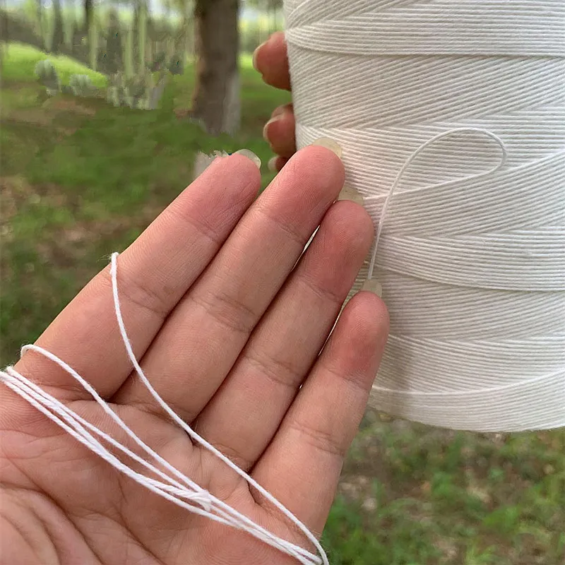 Плетеная на свиньи Троттер веревочная бирка 1 мм белая полиэфирная