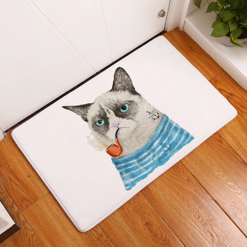 

Cartoon Printed Flannel Plush Bedroom Carpet Anti Slip Bathroom Kitchen Rugs Home Decor Floor Entrance Doormat 40x60cm 50x80cm