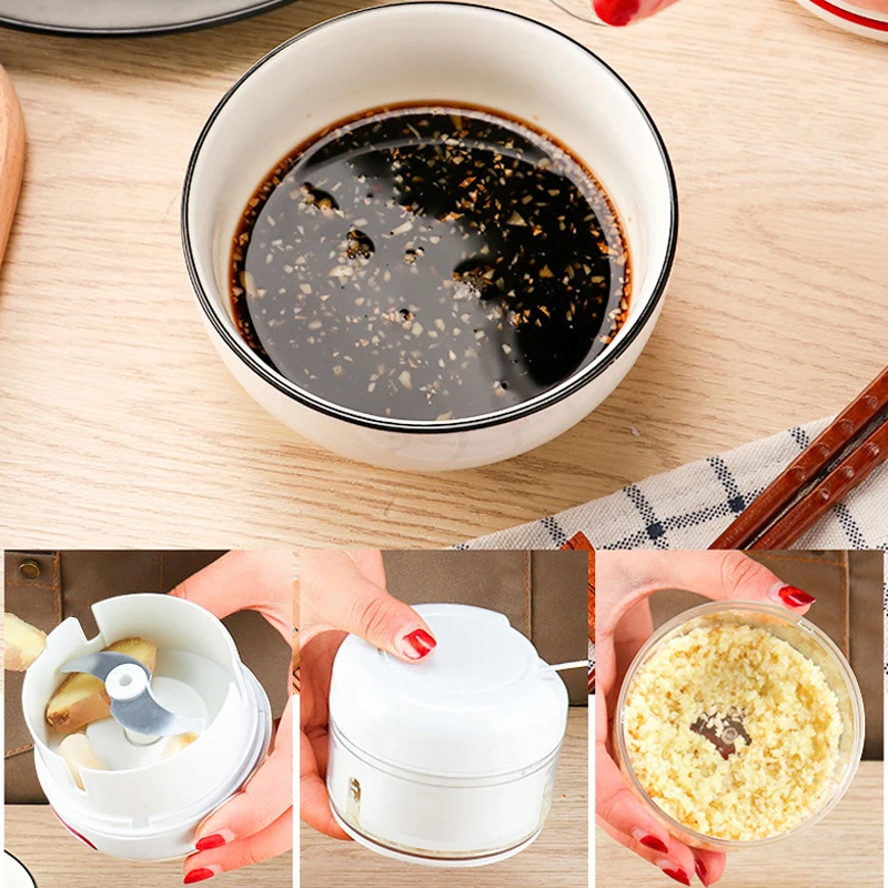 Новый портативный ручной измельчитель пищи овощей и чеснока мяса нож для лука