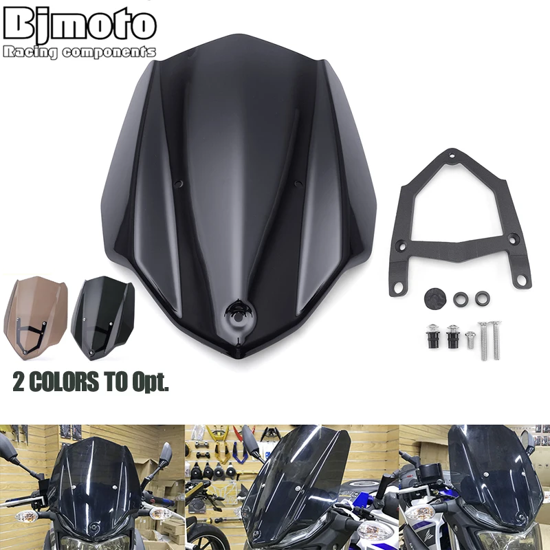 

For Yamaha MT-03 MT03 FZ-03 FZ03 2016 2017 2018 2019 Motorcycle Wind Screen MT FZ 03 2019 2018 Windshield Wind safe Deflectors