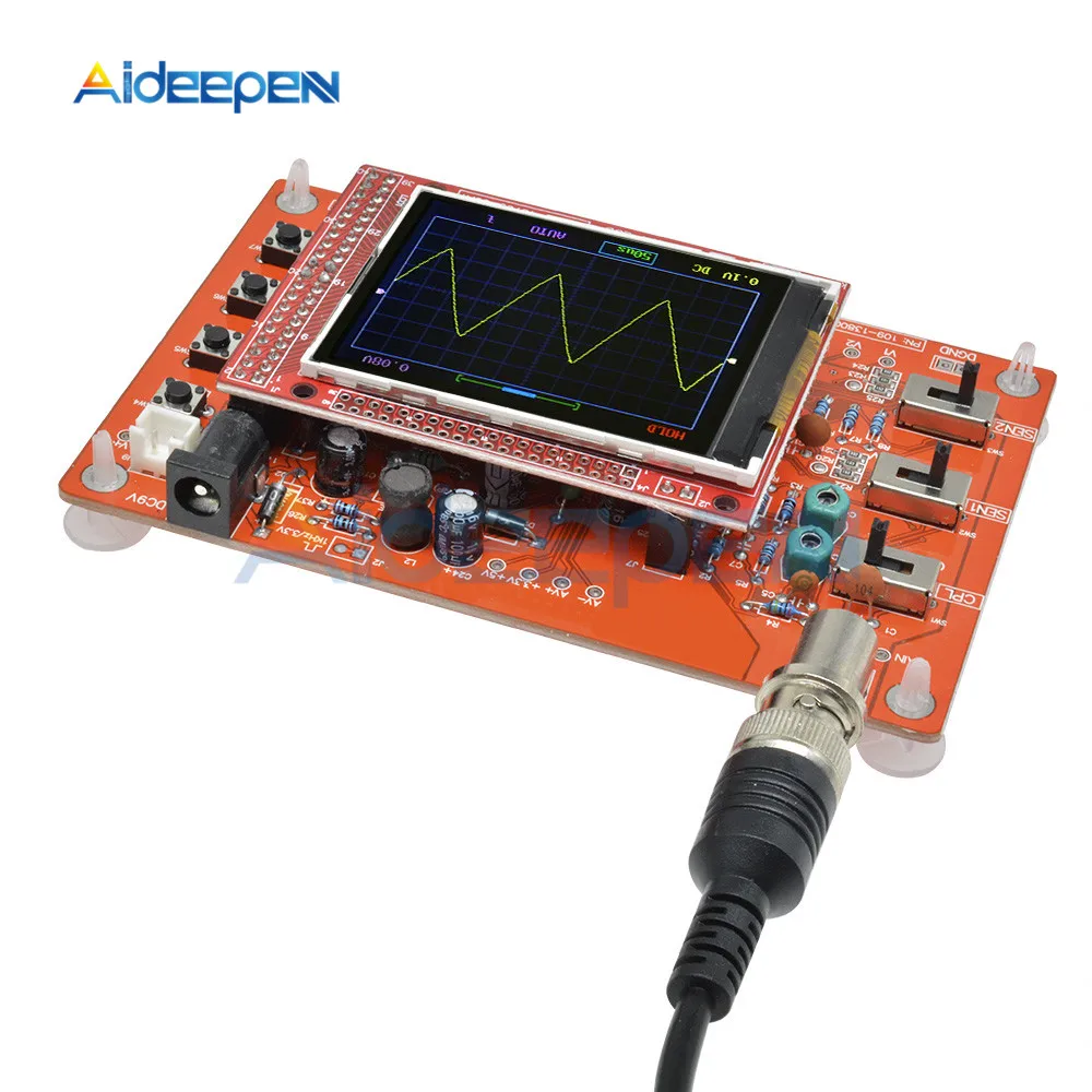 2," цифровой осциллограф TFT Собранный 200 кГц тестер 1Msps полосы пропускания зонда припаянные части осциллографа