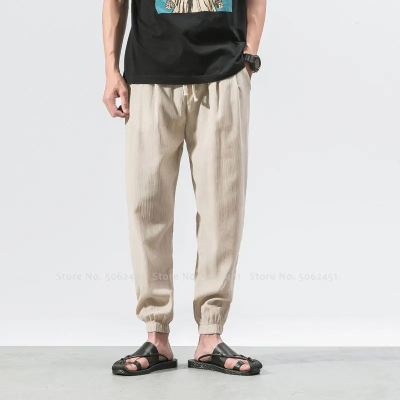 Костюм Тан мужской в традиционном китайском стиле повседневные свободные штаны