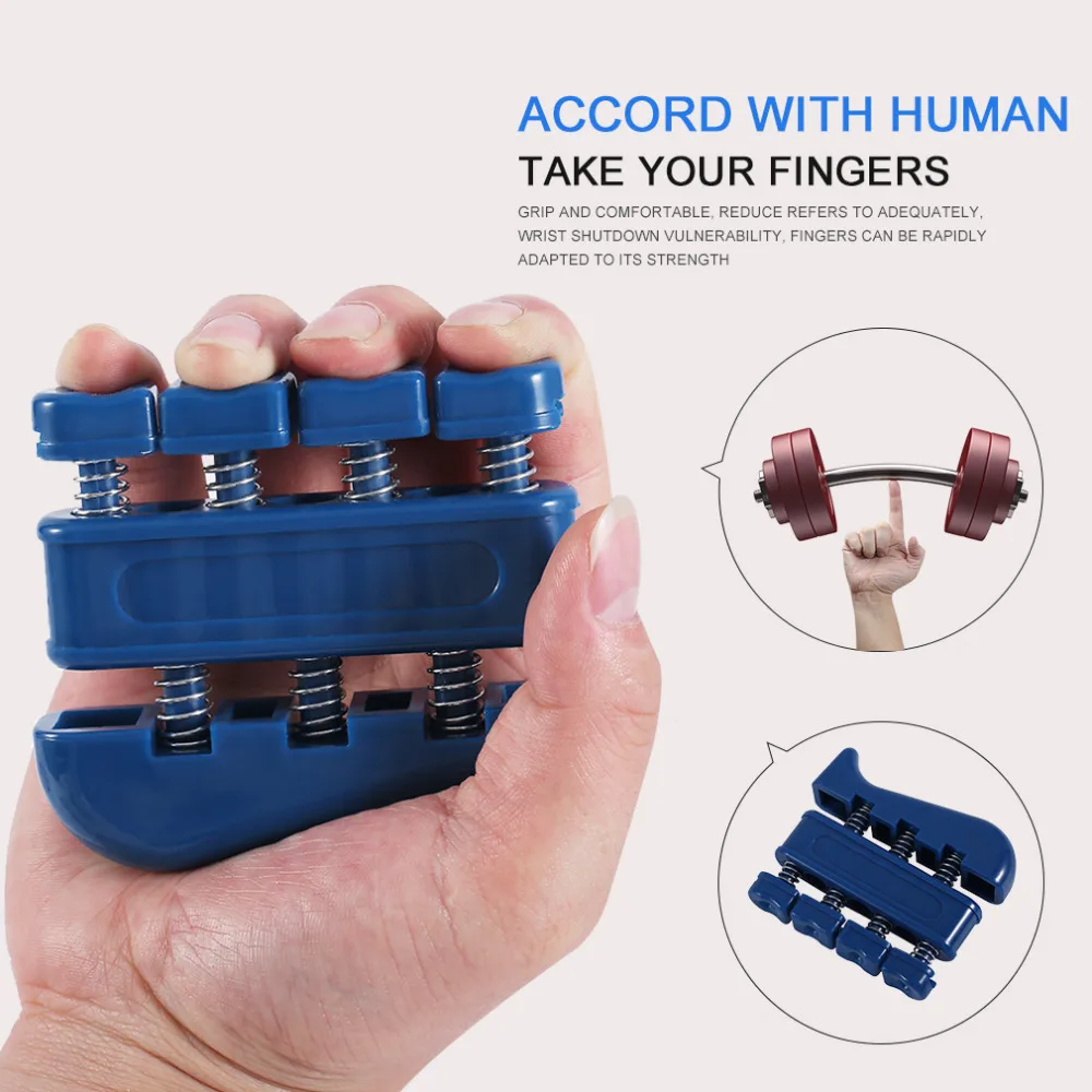 TSAI Adult Fingers Self Strength Exerciser Heavy Wrist Tension Extend Hand Master Trainning Fitness Equipment Blue Wholesale