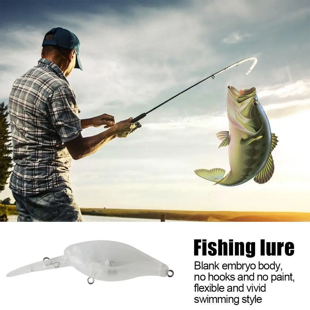 

10pcs/lot 8.8cm Unpainted Transparent Plastic Fake Blank Abs Bait Plastic Lure I4w9