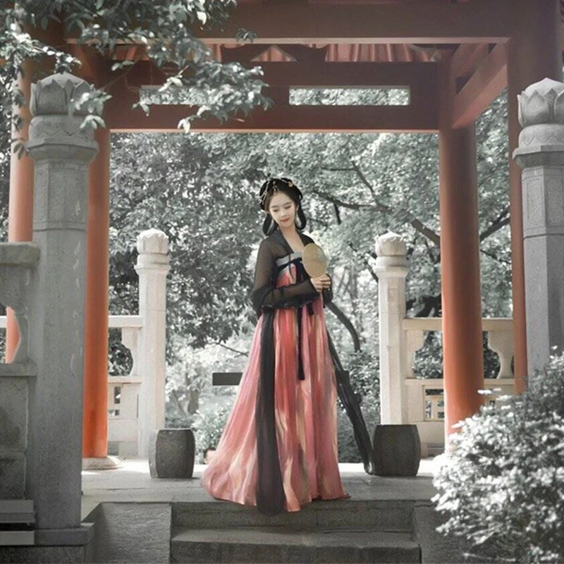 Традиционные танцевальные костюмы Hanfu женское китайское фолк-сказочное платье