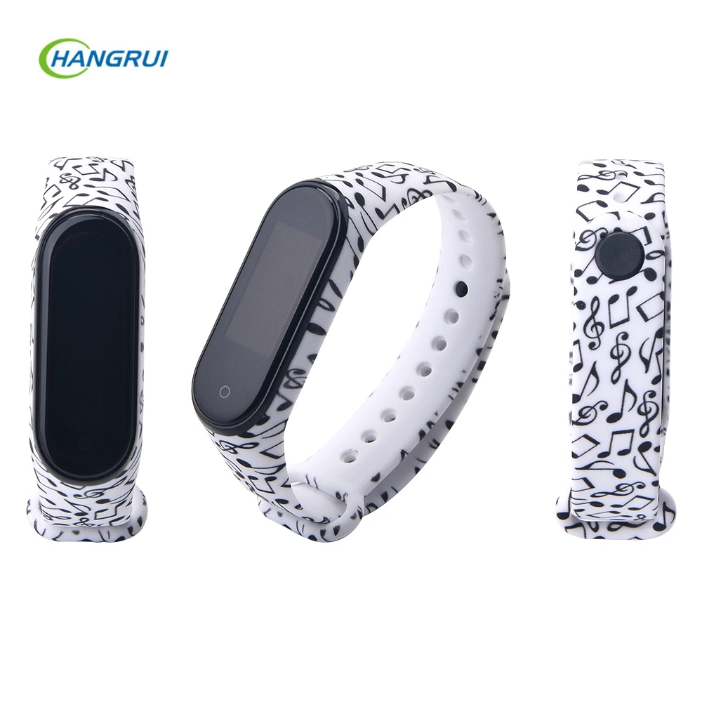 Music Для mi Band 3, 4, ремешок, ремешок для Xiaomi mi, ремешок 3, Сменные аксессуары, браслет для Xiao mi band 3, браслет - Цвет: Music
