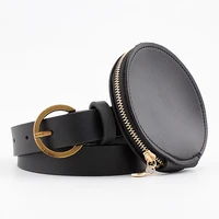 2021 new deduction side gold buckle jeans wild belts for women fashion womens waist belt bag circle pin buckles belt female