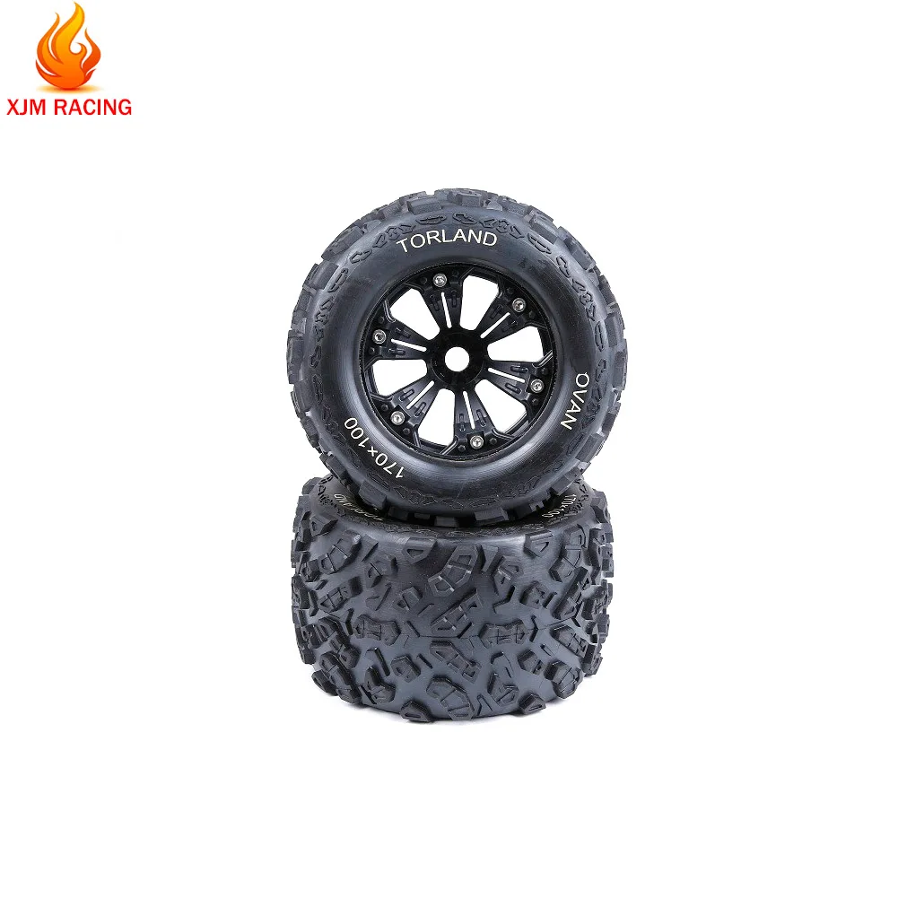 

Knobby Wheel Tyres Set for 1/8 HPI Racing Savage XL FLUX Rofun Rovan Torland Truck Rc Car Toys Parts RC MONSTER BRUSHLESS TRUCK