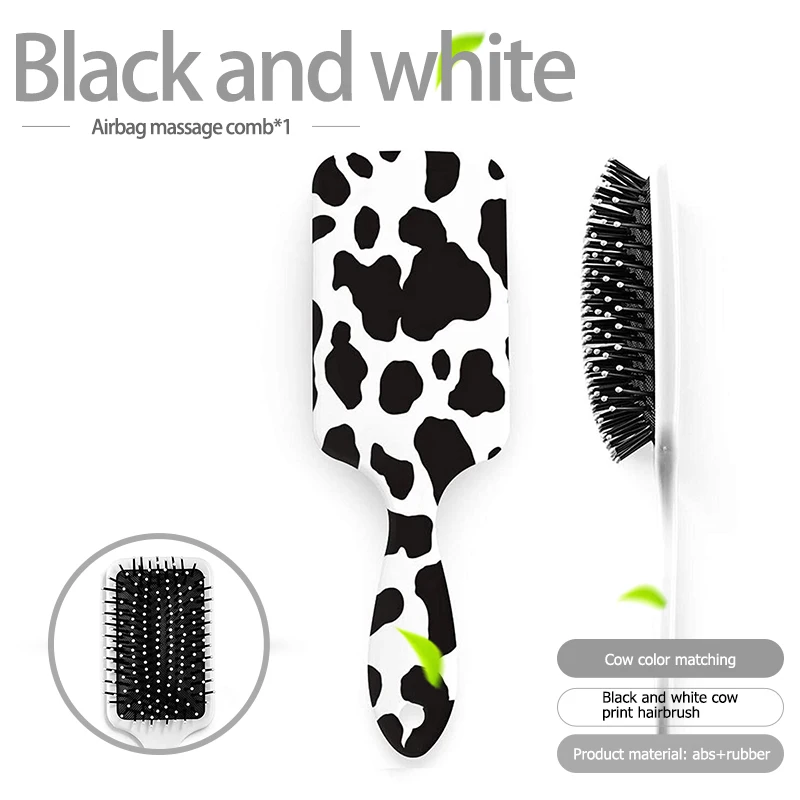 

Cow Pattern Hair brush Girls Hair Scalp Massage Comb Bristle Nylon Women Wet Curly Detangle Hair Brush for Hairdressing Cow Comb