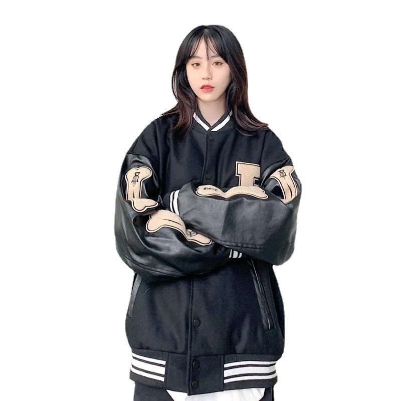 

Бейсбольный костюм в стиле хип-хоп для мужчин и женщин, свободная брендовая куртка, популярный стиль для девушек, 21 дюйм, Осень-зима