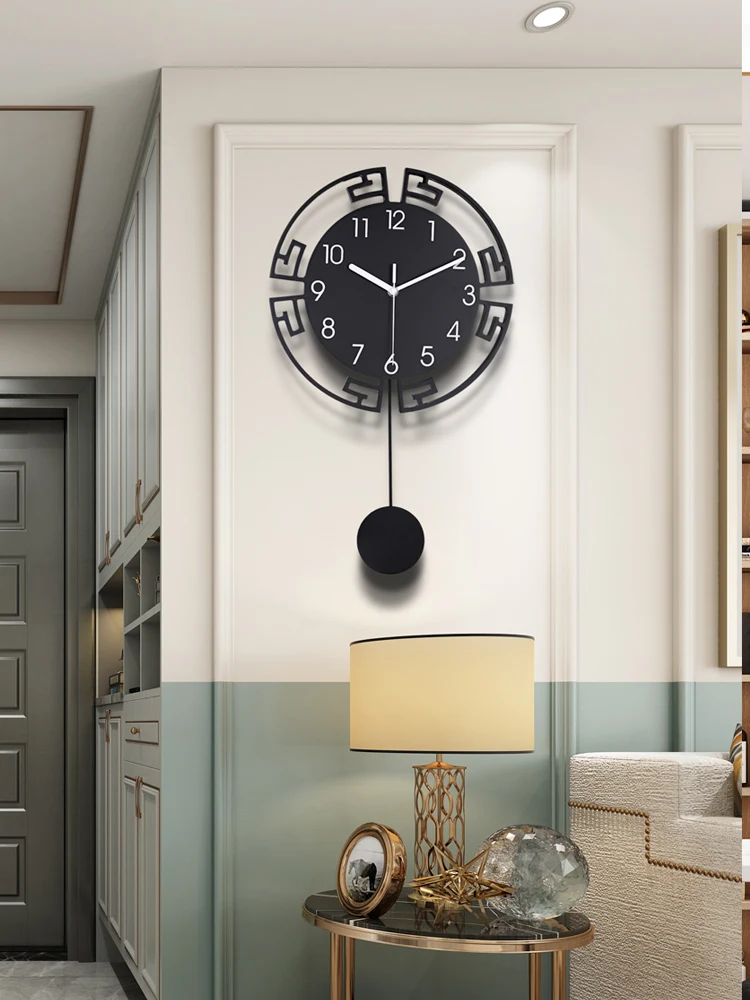 

Large Black Wall Clock Modern Design Silent Nordic Digital Minimalist Wall Clock Pendulum Quartz Watch Klok Home Decor AD50WC