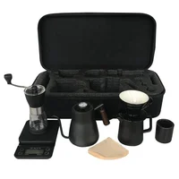 Ceramic Hand-made  V60  Coffee Maker Gift Set Accessories with Timer Pour Over Kettle Server Paper Filter