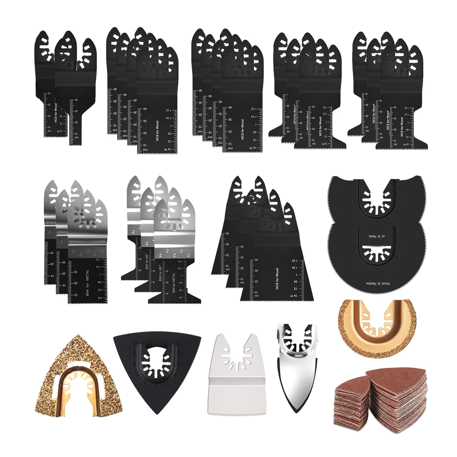 

100pcs/set Oscillating Saw Blades Kit Easy Install Woodworking Durable Practical Portable Multitool Accessories Multifunctional