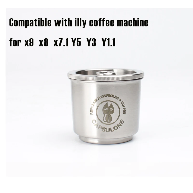 Capsulone/совместим с illy кофе машина чайник/нержавеющая сталь металл пополняемая