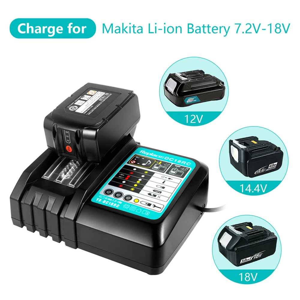 2021S original BL1860 Rechargeable Battery 18V18000mAh Lithium ion for Makita 18V BL1840 BL1850 BL1860B LXT400+charger | Электроника