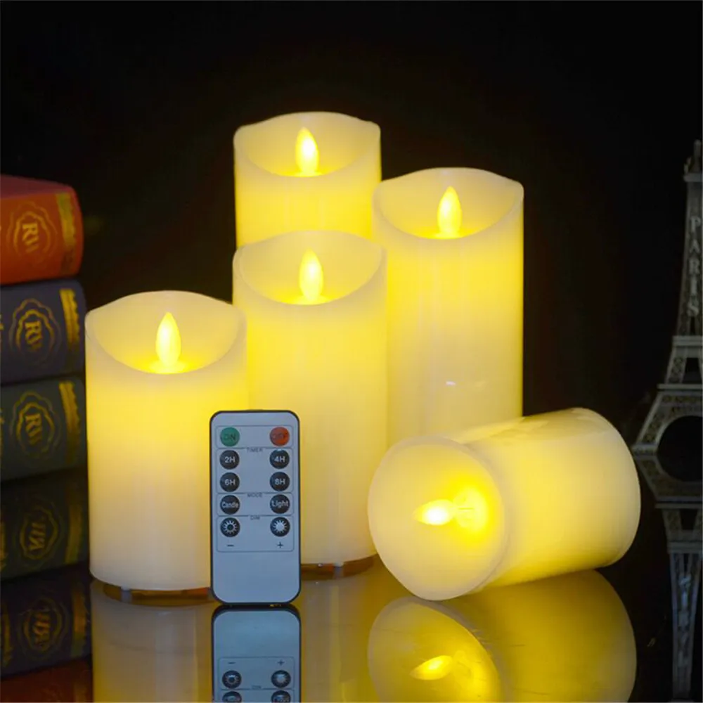 

Battery Operated LED Flameless Candles Light Remote Control LED Flickering Candles Dancing Flame Tealight with Timer Function