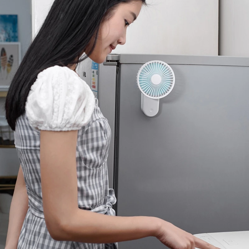 

Magnetic Base Clip Fan Portable Handheld Mini Fan Easy Hold USB Charge Personal Fan Rechargeable and Quiet