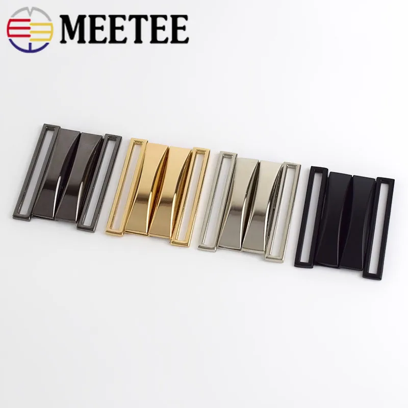 Meetee 5 шт. 30 70 мм металлический ремень пряжки Женское пальто пуховик брюки пуговицы