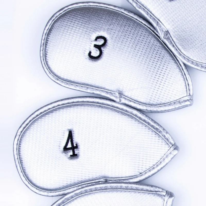 

10 Pieces Various Colors Golf Iron Club Transparent Head Cover Dust Proof Outdoor Sports Protection Case Set