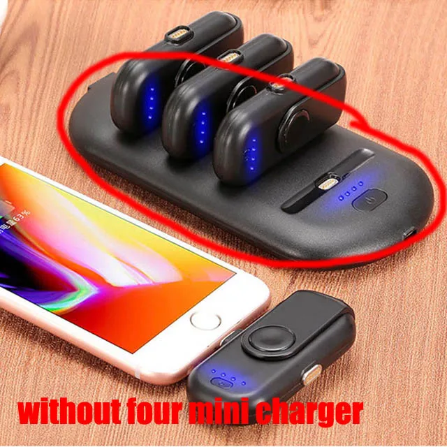 black big charger Портативное магнитное зарядное устройство для iPhone Micro usb type C мини магнитное зарядное устройство - Цвет: black big charger