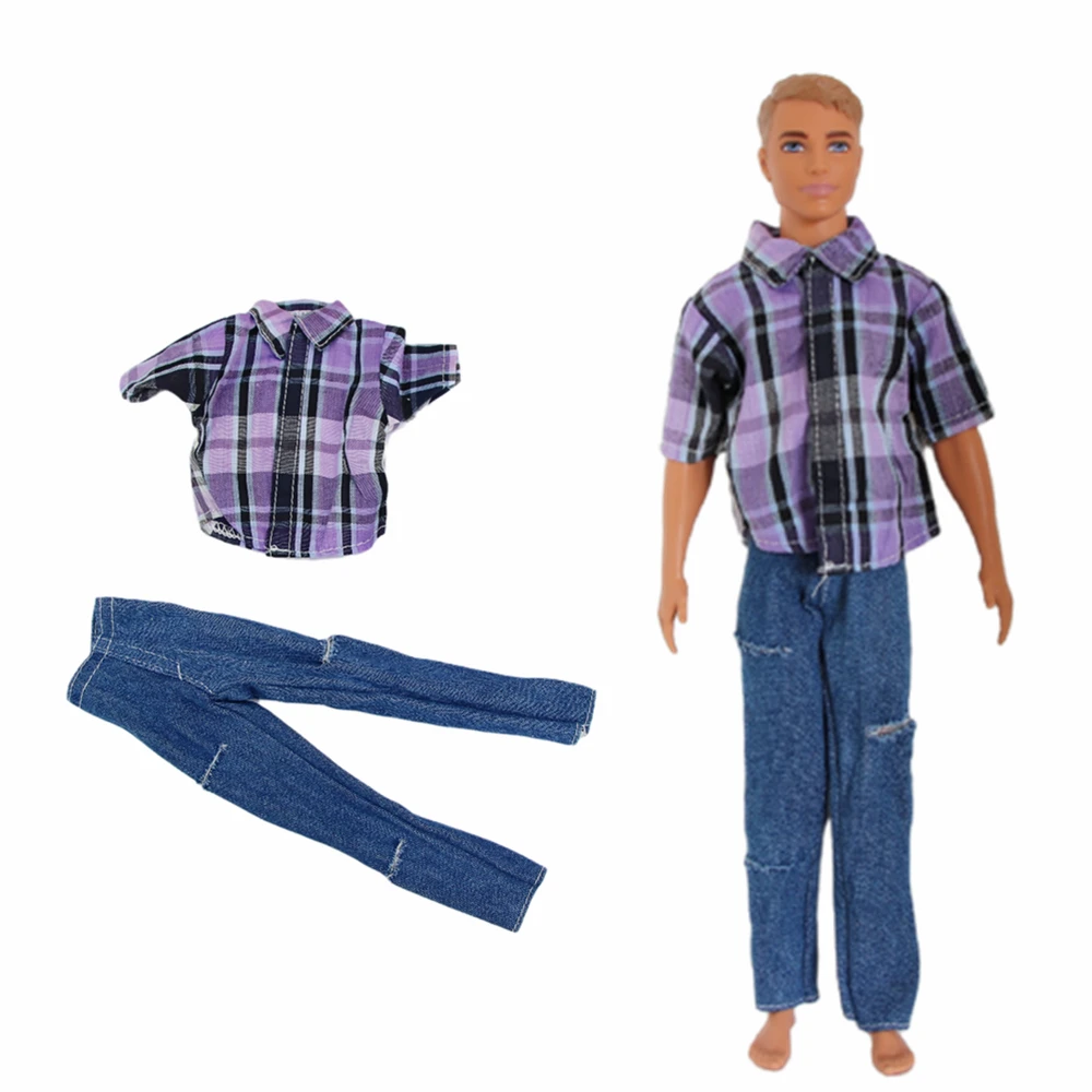

2021 Ken Fashion Shirt Jeans Suit Clothes for Ken Blyth 1/6 MH CD FR SD Kurhn BJD Male Doll Clothes Accessories