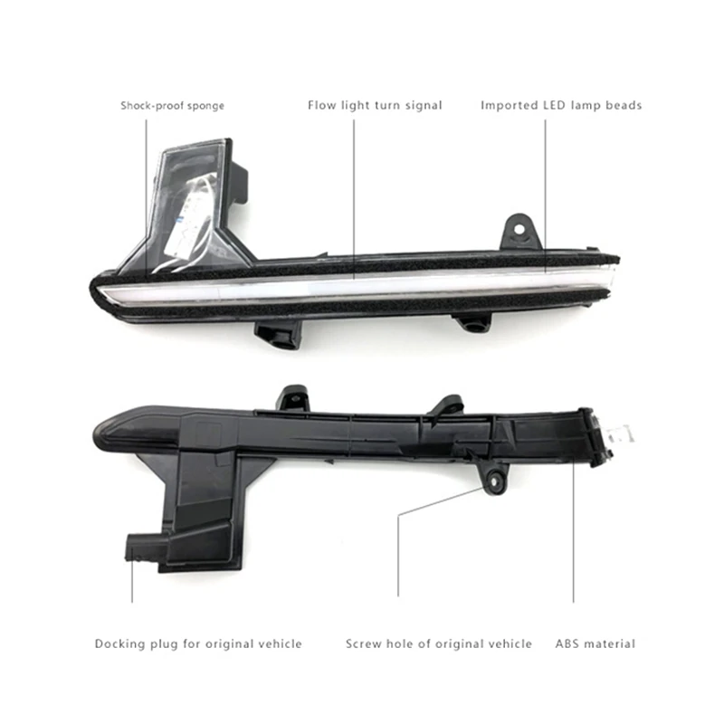 

LED Turn Signal Light For-Mazda CX-5 Rear Bumper Dynamic Brake Warning Light 2Pcs