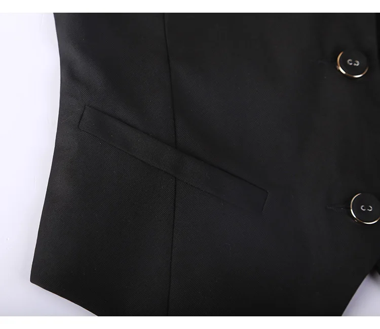 

New Korean Fashion Women's Vest Spring Autumn Elegant Classic Black Blue Sleeveless Jacket Female Cardigan Waistcoat Vest Colete