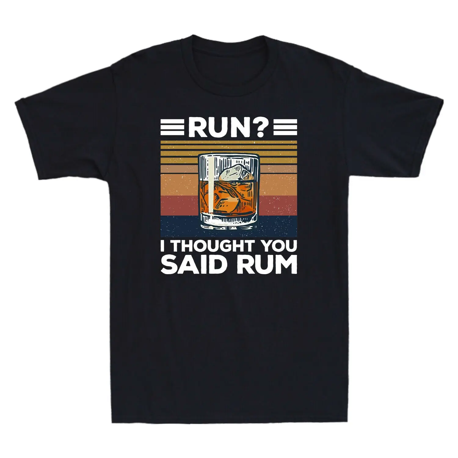 Футболка Run I я думал что вы сказали ром коктейль подарок для любимого винтажная