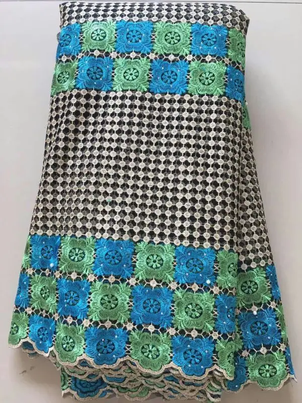 

Free shipping! Embroidery designscotton high quality african cord lace.Royal Blue Color latest nigerian french lace fabric C836