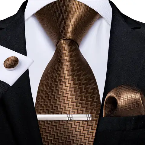 Золотистые Галстуки 8 см для мужчин, деловой Свадебный Шелковый галстук, карманные Квадратные запонки с зажимом для галстука, подарок для му...