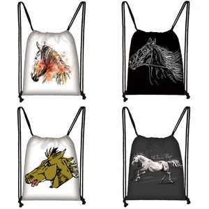 Рюкзак женский, школьный, с принтом лошади, To54632, Подростковая дорожная сумка