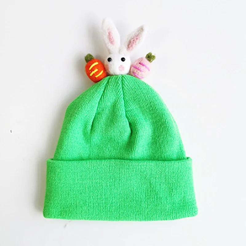 Милые осенне-зимние детские шапки для новорожденных теплые вязаные шерстяные с