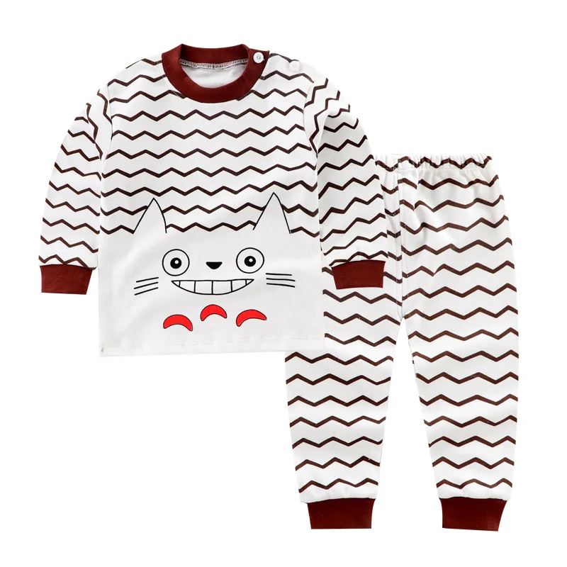 Baby Boys Kids Autumn Winter Printed Long Sleeve Leisure 2pcs Cotton Girls Caotton Clothes Suit | Детская одежда и обувь