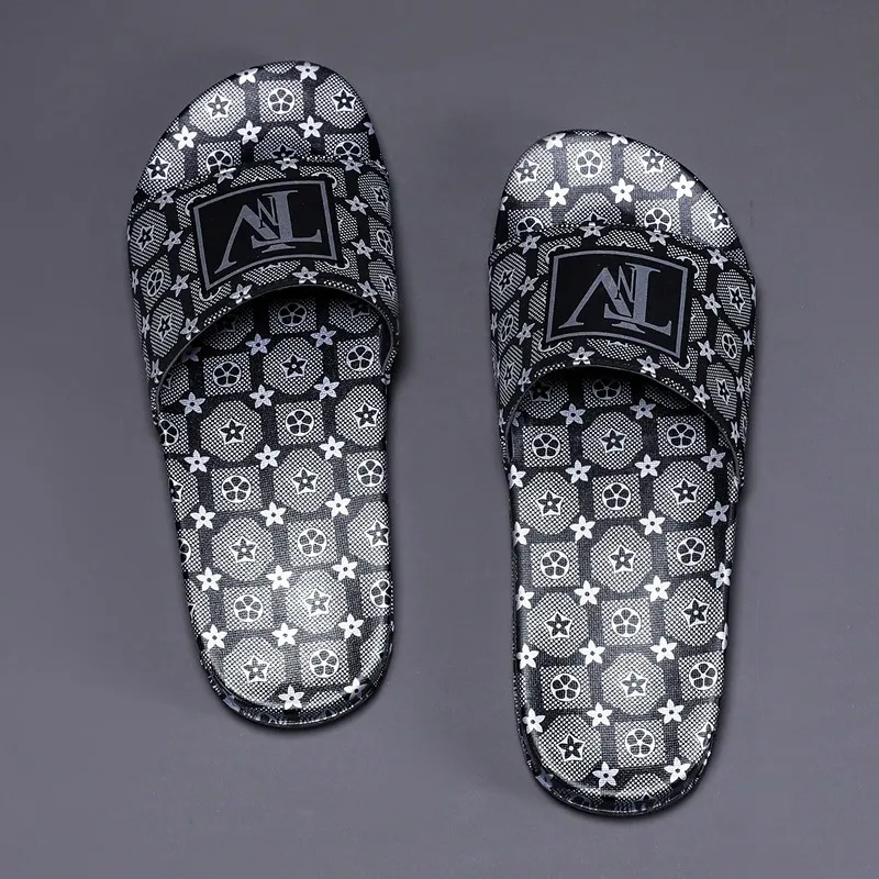 Мужские летние шлепанцы роскошные брендовые с принтом легкие для душа новинка 2021
