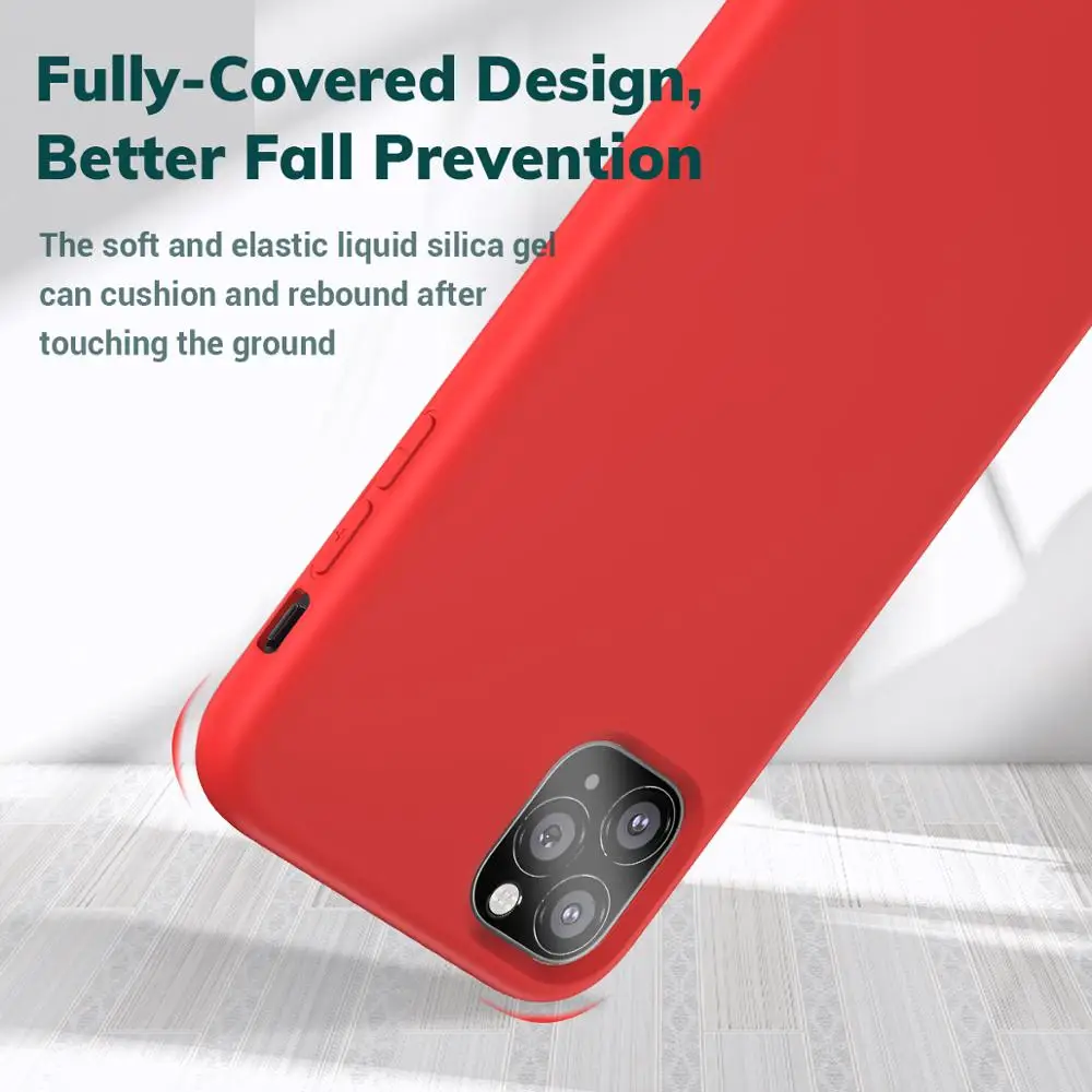 Силиконовый чехол TOPK для iPhone 11 Pro Max ударопрочный из мягкой жидкой силиконовой