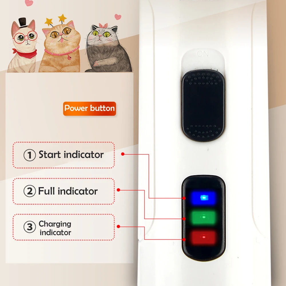 Электрическая машинка для стрижки собак и кошек перезаряжаемый триммер ногтей