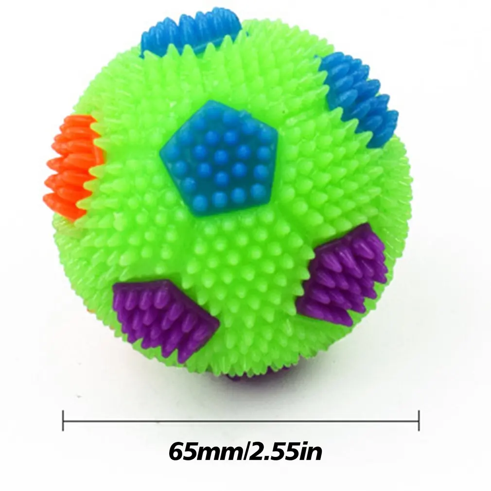

Pet Glowing Audible Ball Color Random Pet Toy 6.5Cm Luminous Soun d Ball Pvc Toy Training Dog Molar Dog Biting Ball