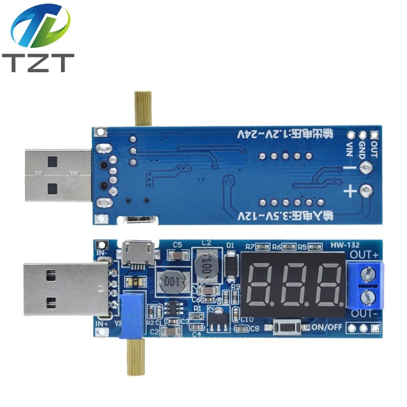 USB повышающий/уменьшающий модуль питания DC 5 В до 3 В/12 Регулируемый понижающий