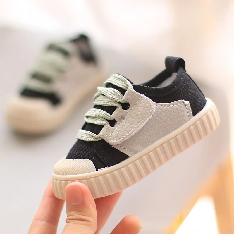 CAPSELLA KIDS Canvas Shoes Spring Boys Girls Breathable Shoes Toddlers Children Sneakers Infant Soft Sole Running Shoes 18-27