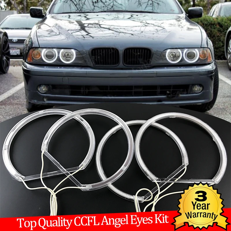 

Hight Quality CCFL Angel Eyes Kit Warm White Halo Ring for BMW 5 series E39 OEM 2001-2003 Demon Eye