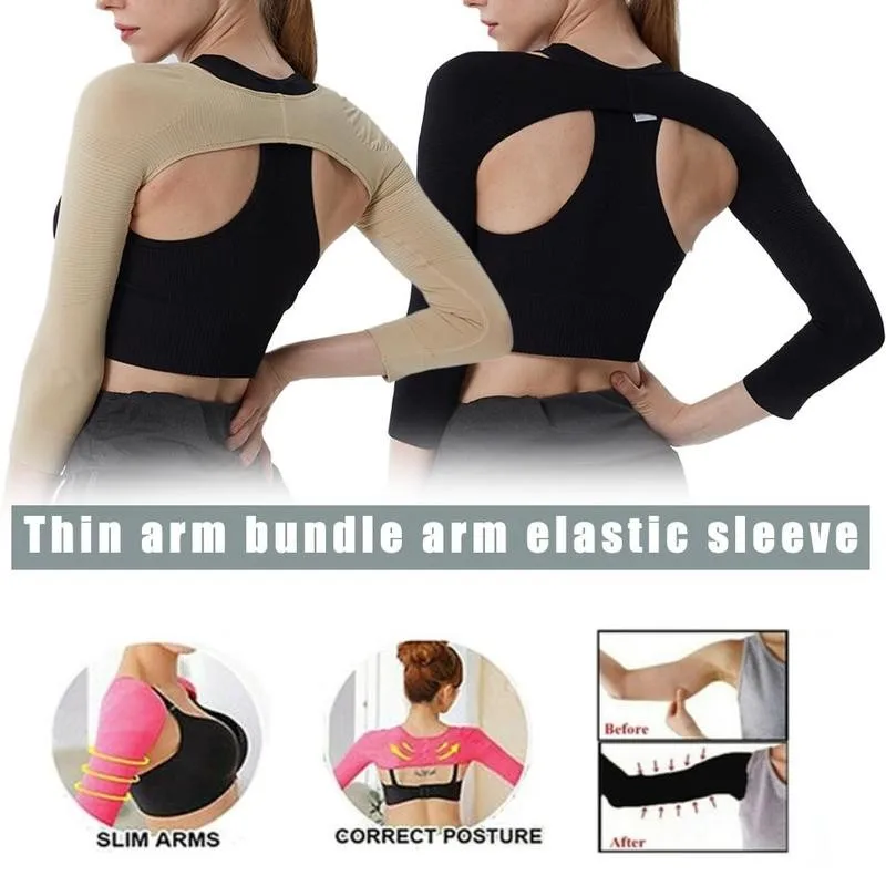 

1 шт. Корректирующее белье для похудения, шейпер для взрослых, плечи, спина, анти-осанка, коррекция осанки, тонкие руки, эластичный рукав-пучо...
