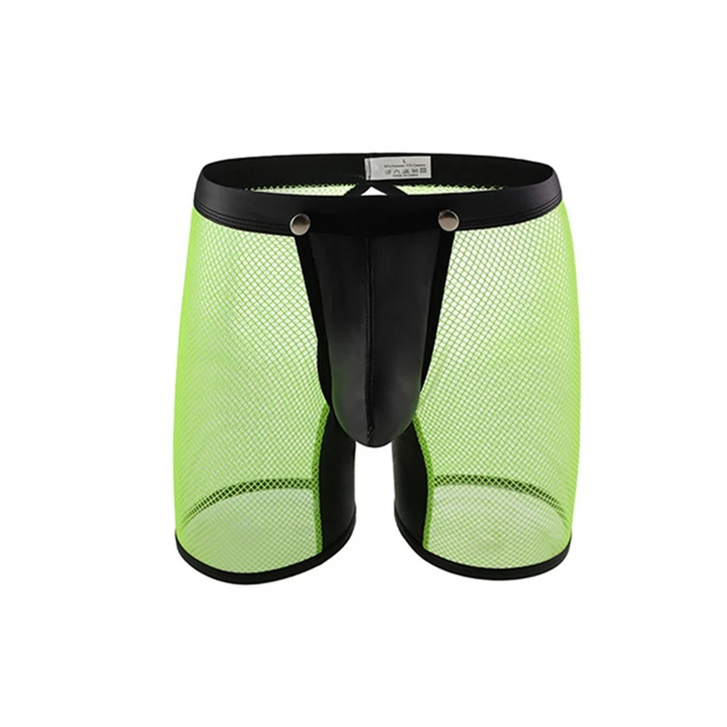 Для мужчин нижнее белье шорты пикантные сетчатые прозрачные из искусственной
