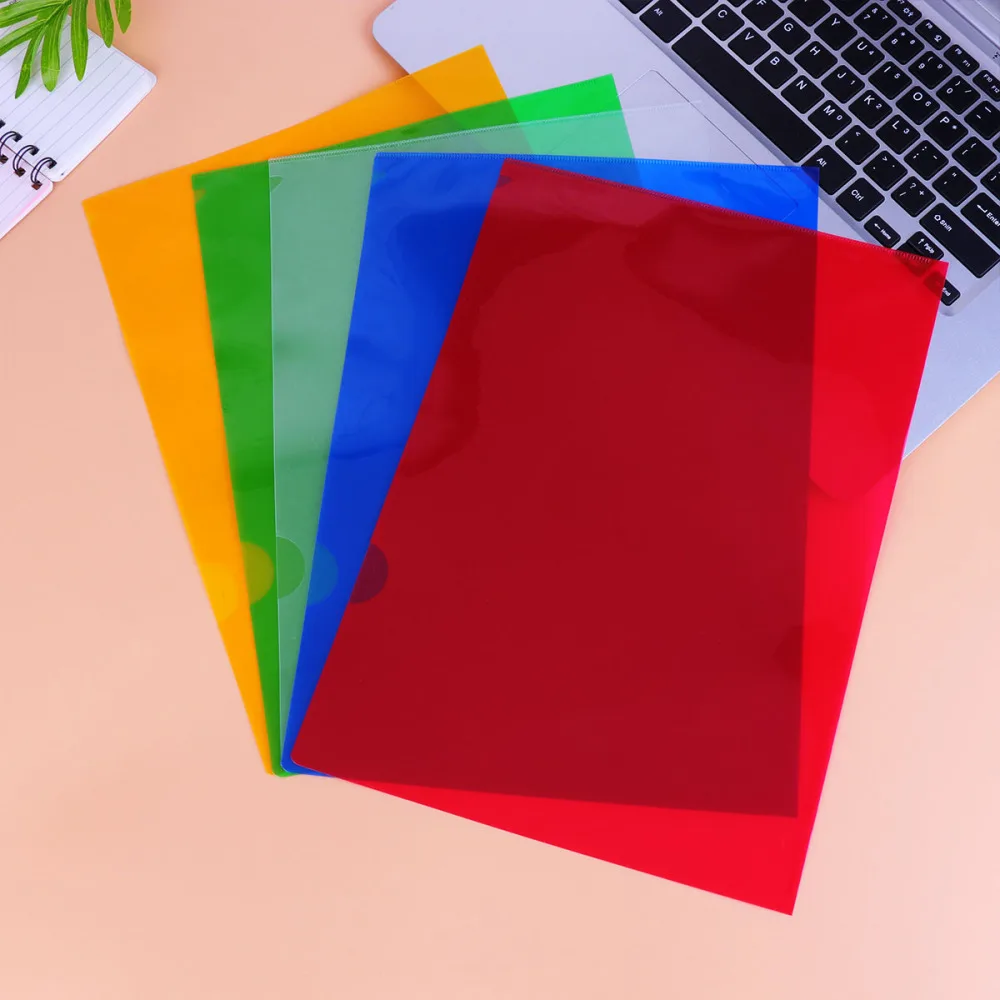 

20pcs Office Document Folder Single Page Paper Folder Shape Folder (Mixed Color)