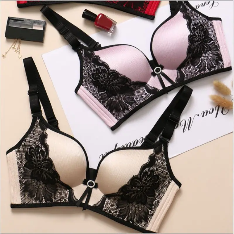 

Women Push Up Bra Lace Bralette Adjusted Comfortable Wireless Bra Underwear Women Sexy Lingerie Plus Size