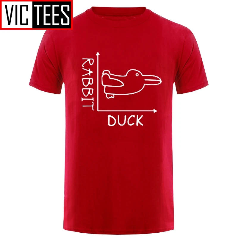 Футболка мужская с изображением мозга утки кролика математики | Мужская одежда