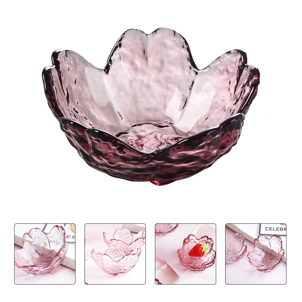 

2 Pcs Cherry Shape Sauce Dish Glass Soy Sauce Dishes Practical Relish Plates
