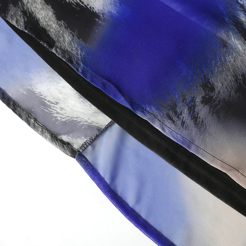 

MD African Print Chiffon Dresses For Women Long Sleeve Evening Gowns Plus Size Muslim Fashion Abaya 2021 New Party Ankara Attire