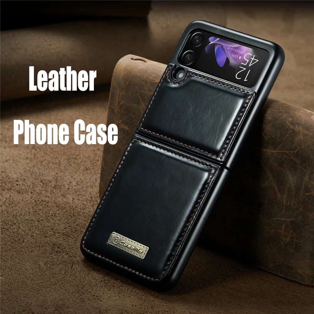 vintage business leather cover for samsung galaxy z flip 3 5g 2021 case camera protection shockproof phone cases coque fundas free global shipping