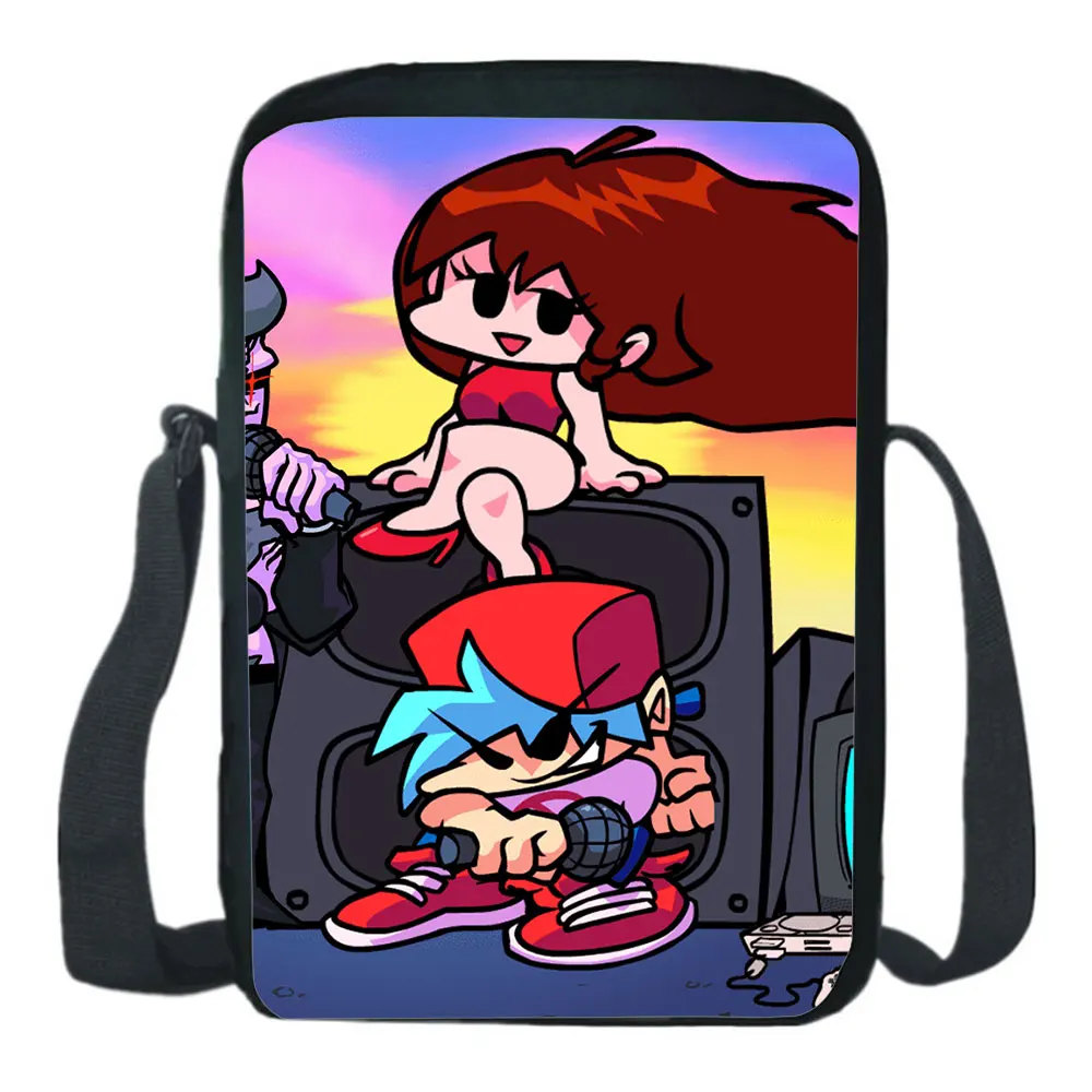 Game Friday Night Funkin Shoulder Bags Women Cartoon Messenger Bags Students Crossbody Bags Men Fashion Cartoon Game Satchel