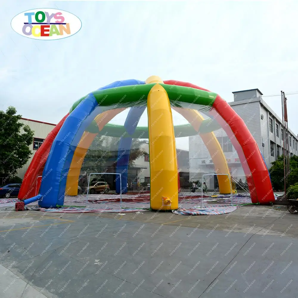 Раскрашенная огромная надувная купольная палатка уличная палатка-паук для
